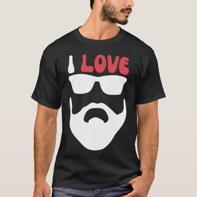 Camiseta Eu Amo Menina de Barba (Frente)