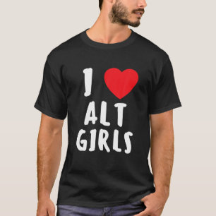Camiseta Eu Amo Meninas Alt Eu Coração Meninas Alternativ