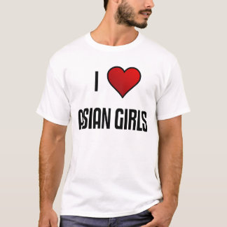 Camiseta Eu amo meninas asiáticas