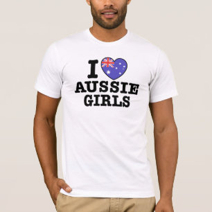 Camiseta Eu amo meninas australianas