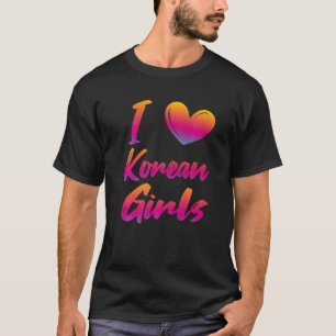 Camiseta Eu Amo Meninas Coreanas