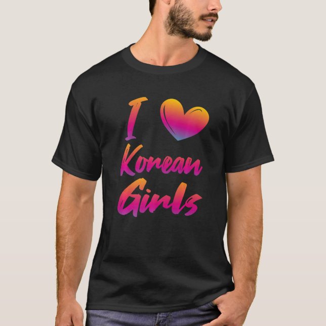 Camiseta Eu Amo Meninas Coreanas (Frente)