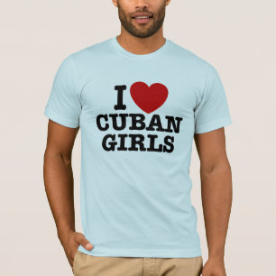 Camiseta Eu amo meninas cubanas