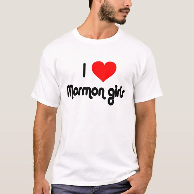 Camiseta Eu amo meninas do Mormon (Frente)