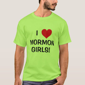 Camiseta Eu amo meninas do Mormon!