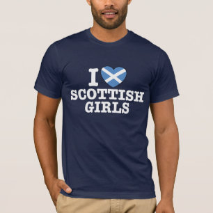 Camiseta Eu amo meninas escocesas