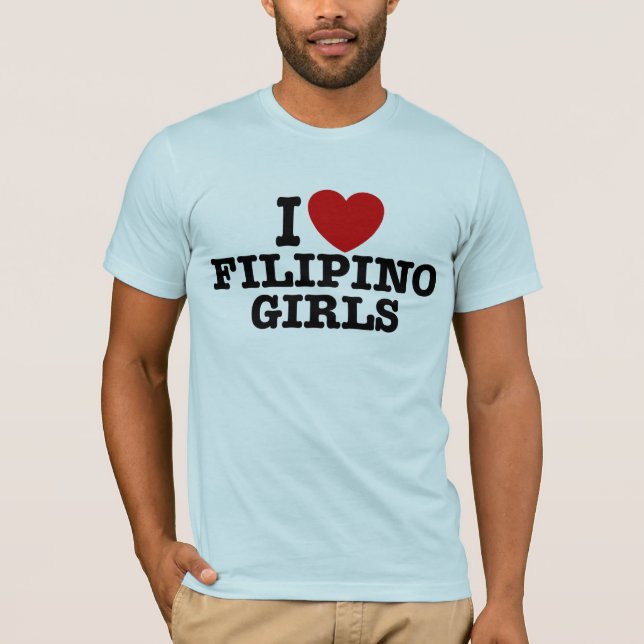 Camiseta Eu Amo Meninas Filipinas (Frente)