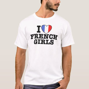 Camiseta Eu Amo Meninas Francesas