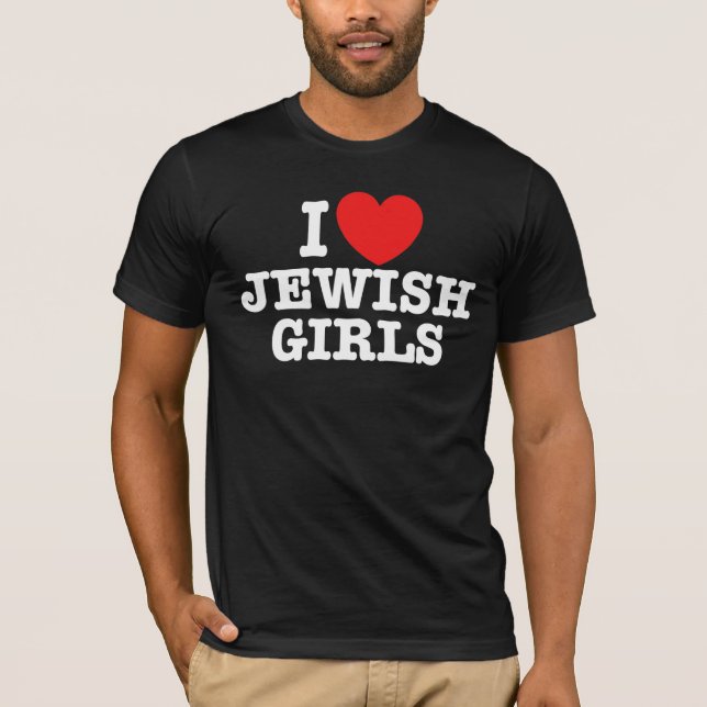 Camiseta Eu Amo Meninas Judias (Frente)
