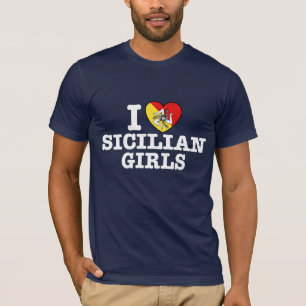 Camiseta Eu amo meninas sicilianos