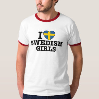 Camiseta Eu Amo Meninas Suecas
