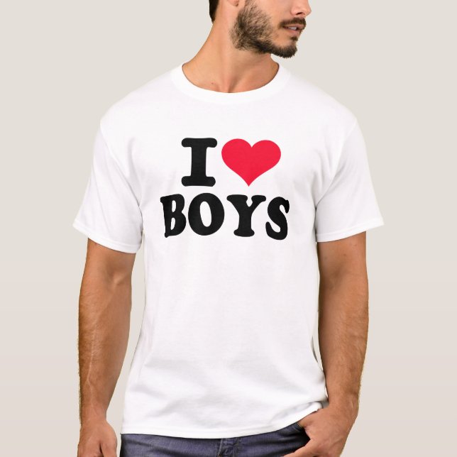 Camiseta Eu amo meninos (Frente)