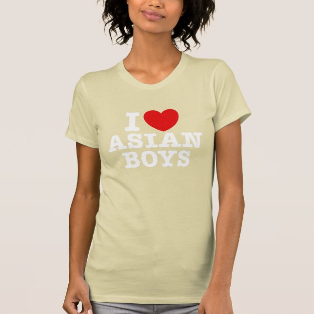 Camiseta Eu Amo Meninos Asiáticos (Frente)