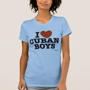 Camiseta Eu amo meninos cubanos