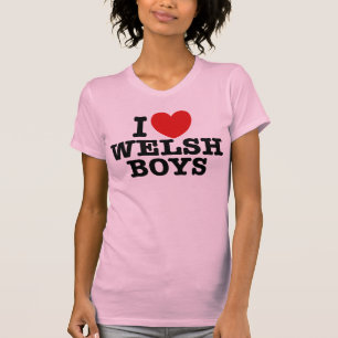 Camiseta Eu amo meninos de Galês