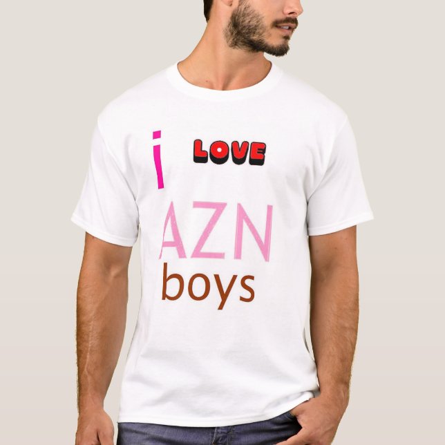Camiseta Eu amo meninos do azn (Frente)