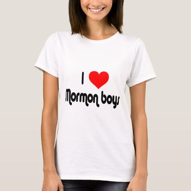 Camiseta Eu amo meninos do Mormon (Frente)