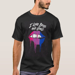 Camiseta Eu Amo Meninos e Meninas Bissexual Orgulho Bi LGBT