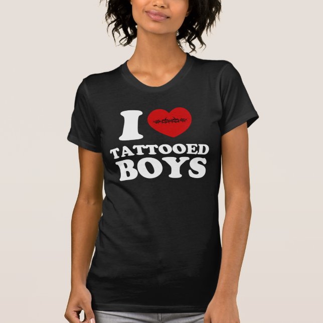 Camiseta eu amo meninos tattooed (Frente)