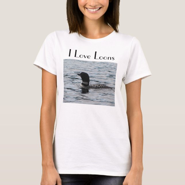 Camiseta Eu amo mergulhões-do-norte (Frente)