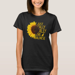 Camiseta Eu Amo Mesmo Mulheres Balinesas Homens Felinos Sun