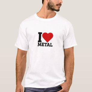 Camiseta Eu Amo Metal - Lover Metálico