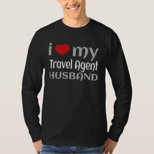 Camiseta Eu Amo Meu Agente De Viagens Marido Feliz Viagem T