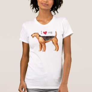 Camiseta Eu amo meu Airedale