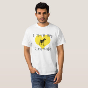 Camiseta Eu amo meu Airedale