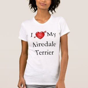 Camiseta Eu Amo Meu Airedale Terrier 2