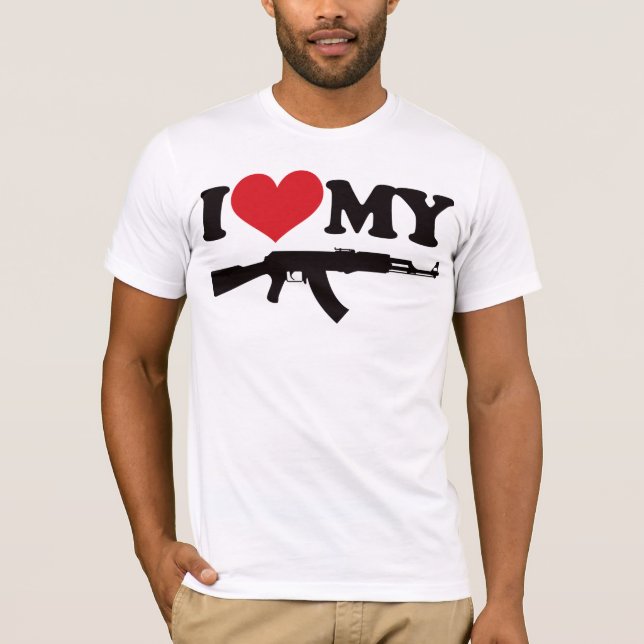 Camiseta Eu amo meu AK47 (Frente)