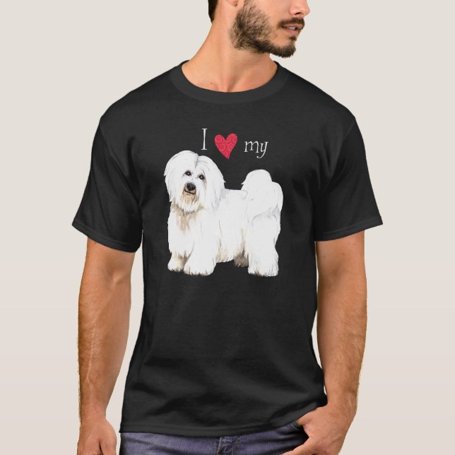 Camiseta Eu amo meu algodão de Tulear (Frente)