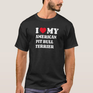 Camiseta Eu Amo Meu American Pit Bull Terrier