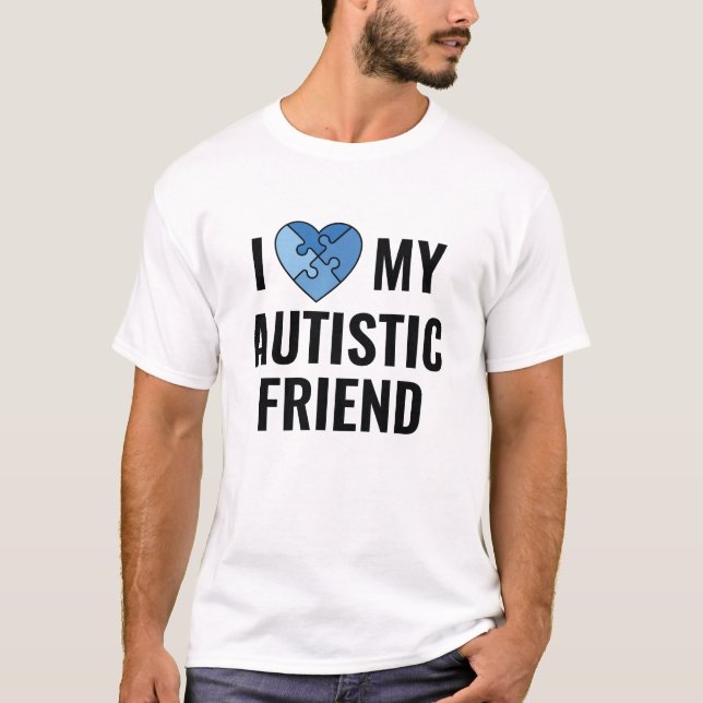 Camiseta Eu Amo Meu Amigo Autista (Frente)