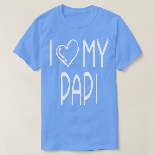 Camiseta Eu Amo Meu Amor De Família Divertida Papi (Frente do Design)