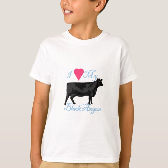 Camiseta Eu Amo Meu Ângulo Negro (Frente)