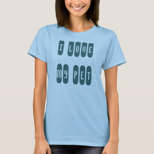 CAMISETA EU AMO MEU ANIMAL DE ESTIMAÇÃO