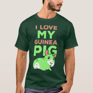 Camiseta Eu Amo Meu Animal de estimação de porco