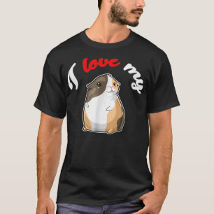 Camiseta Eu Amo Meu Animal De Pig Cavy Da Guiné