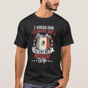 Camiseta Eu amo meu aniversário de esposa mexicana para o m