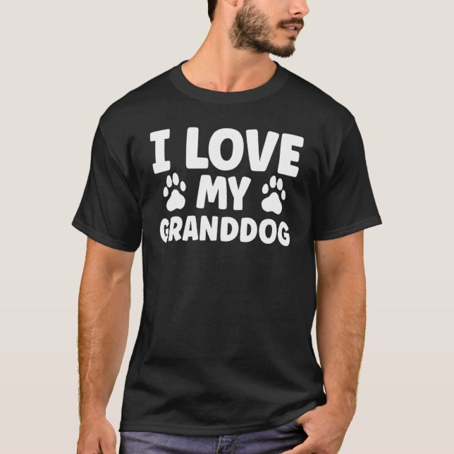 Camiseta Eu Amo Meu Avô Cachorro Avô 11 (Frente)