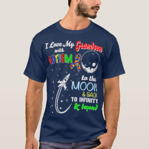 Camiseta Eu Amo Meu Avô Com Autismo Na Lua E