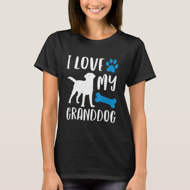 Camiseta Eu Amo Meu Avô Labrador Cachorro Vovó (Frente)