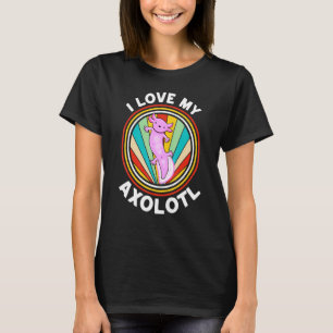 Camiseta Eu Amo Meu Axolote Lindo Pet Salamandra Mexicana C