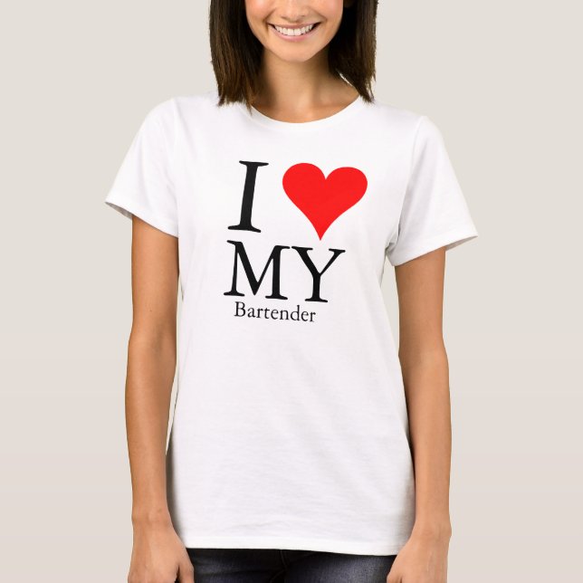 Camiseta Eu amo meu barman (Frente)