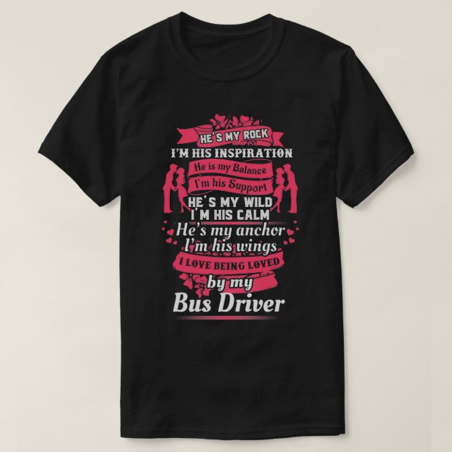 Camiseta Eu Amo Meu Barramento Driver 4 (Frente do Design)