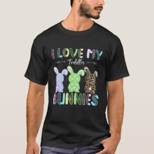 Camiseta Eu Amo Meu Bebês Professora Leopard Páscoa B