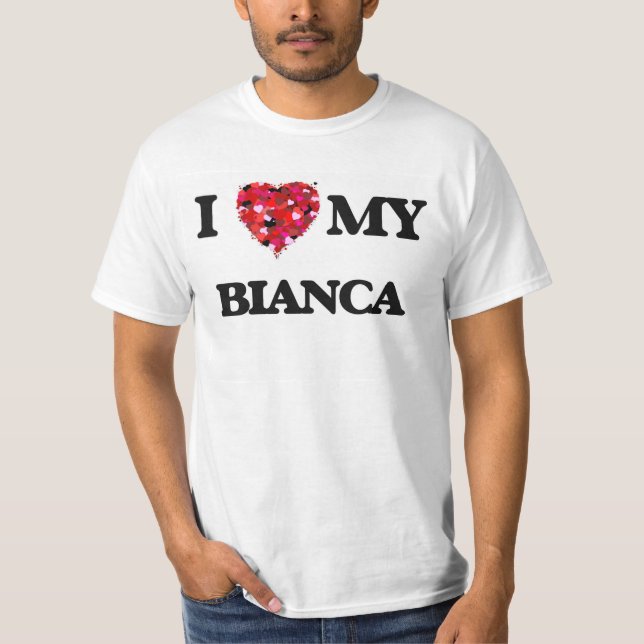 Camiseta Eu amo meu Bianca (Frente)