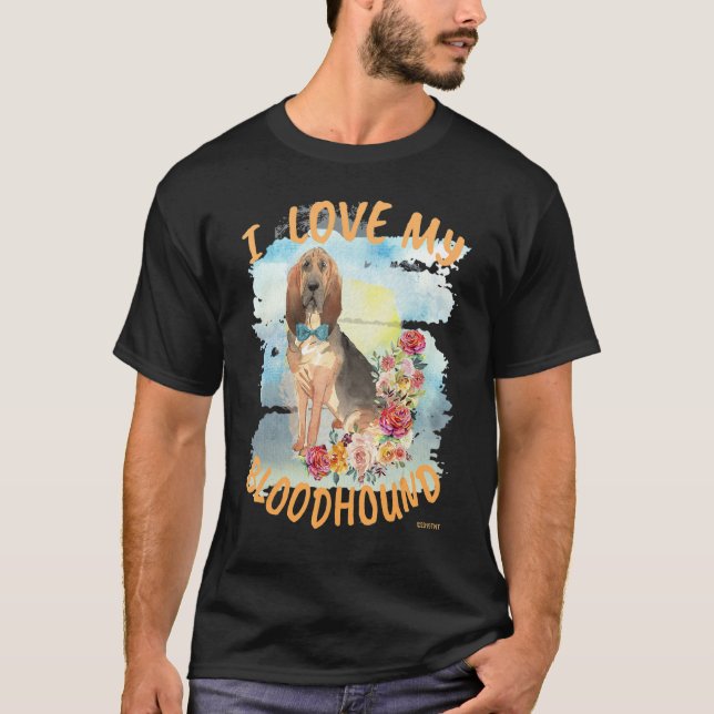 Camiseta Eu Amo Meu Bloodhound 1 (Frente)