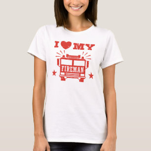 Camiseta Eu amo meu bombeiro